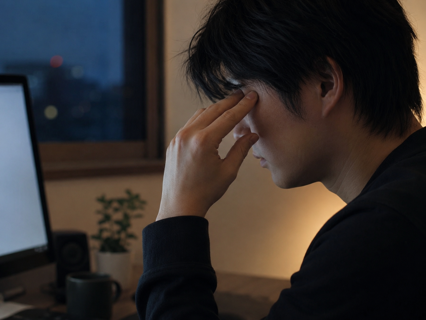 目の疲れから頭痛が起きる仕組み｜こめかみ・後頭部の重さと目の関係